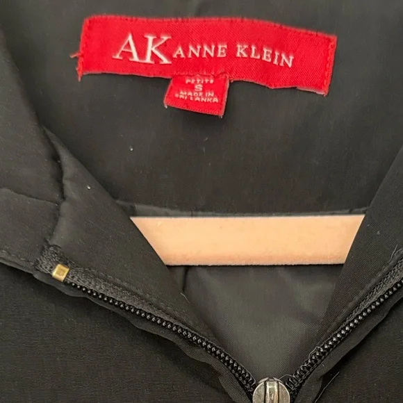 Anne Klein Black Hooded Rain Jacket - Water Proof Parks Coat - Picture 4 of 4